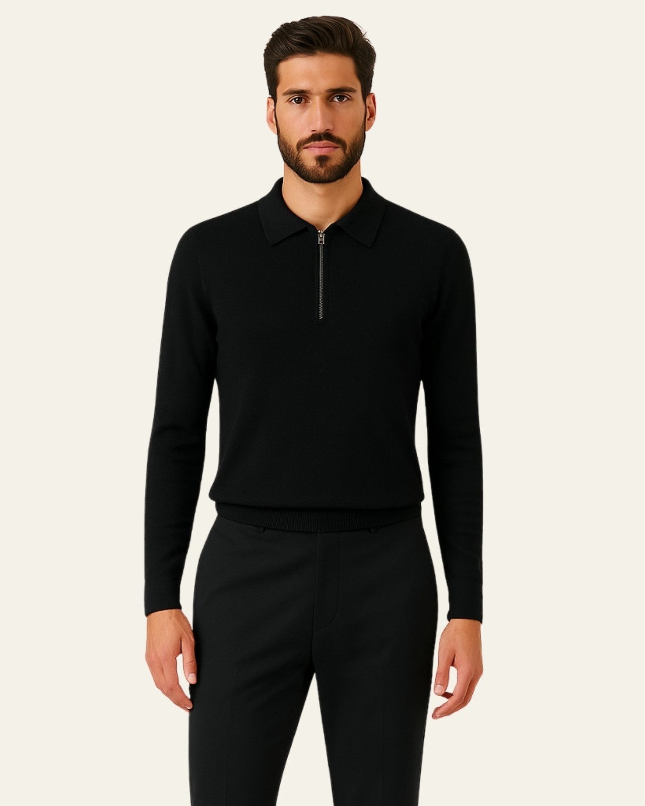 Aurazio Polo in Maglia con Zip a Quarto per uomo