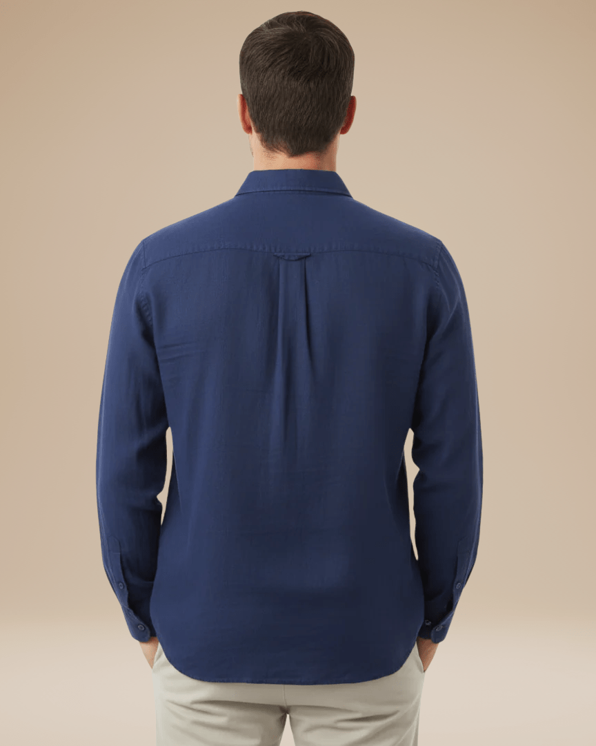 Aurazio Camicia Uomo Maniche Lunghe Leggera Traspirante