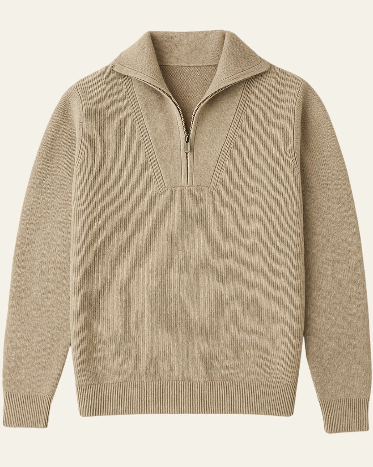 Aurazio Maglione in cachemire con zip da uomo