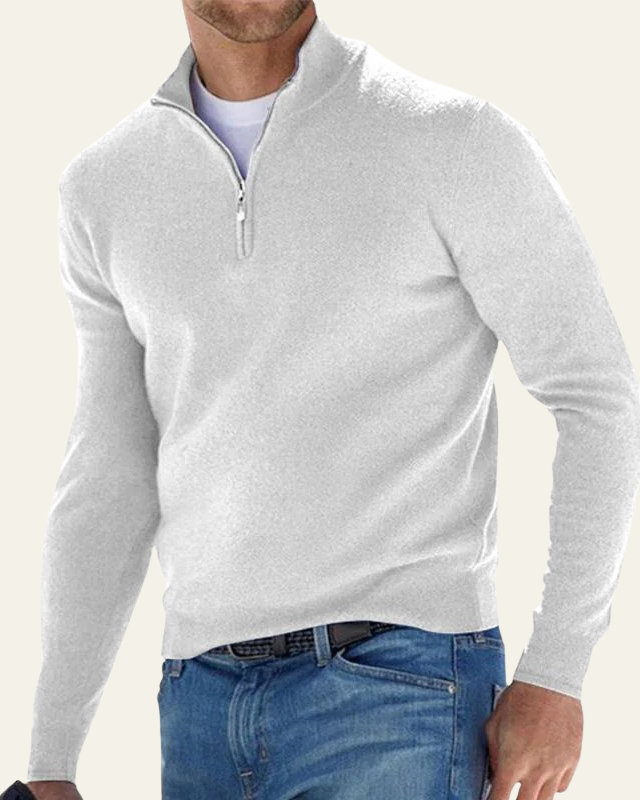 Aurazio Maglione Con Cerniera A Metà Da Uomo