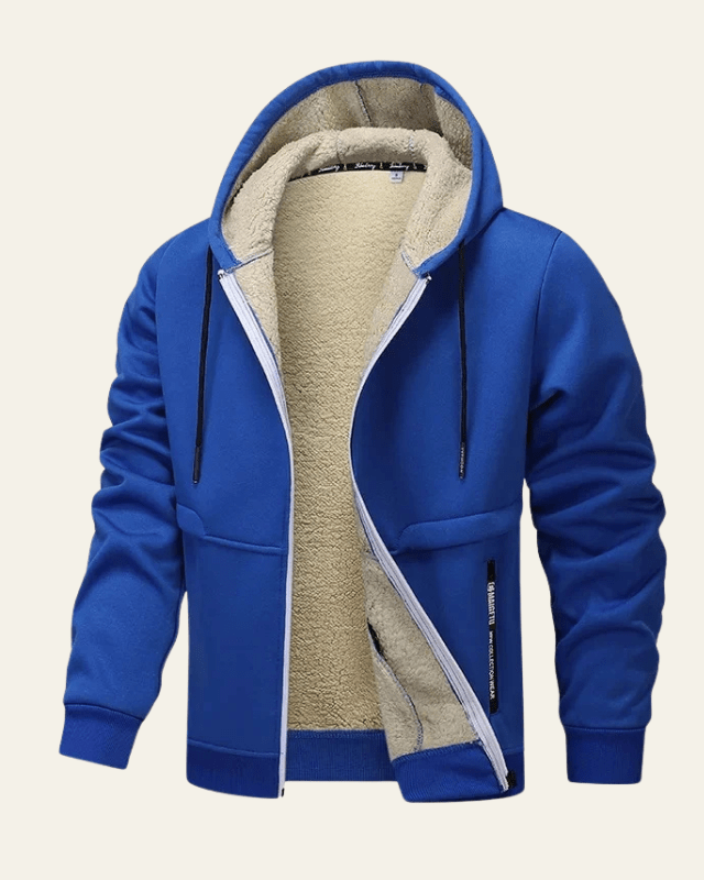 Aurazio Giacca con cappuccio foderata in pile da uomo