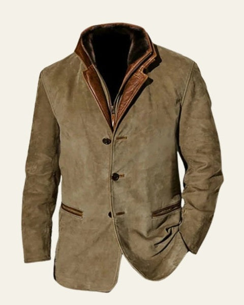 Aurazio Blazer di camoscio elegante da uomo