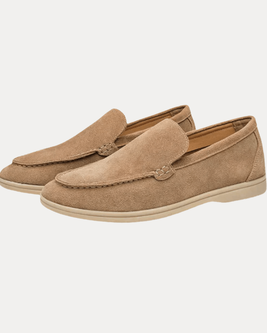 Aurazio Mocassini Classici Eleganti in Camoscio Morbido Slip On Uomo Comfort Raffinato