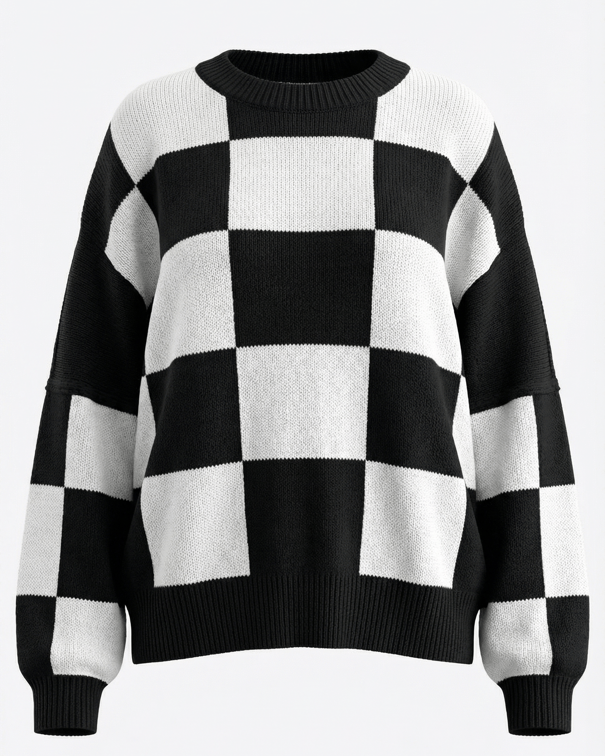 Aurazio Maglione a Quadri Checkered da Donna