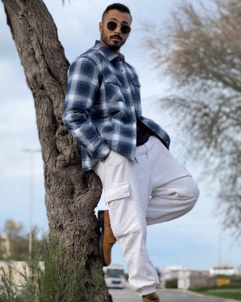 Aurazio Camicia in flanella trapuntata per tutti