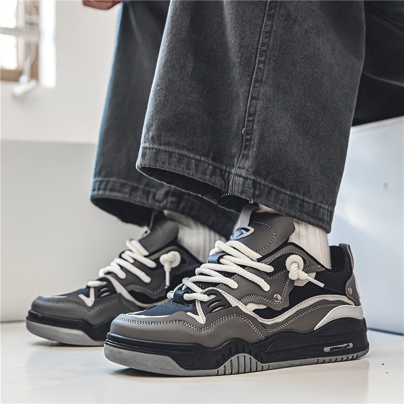 Sneakers Uomo Urbane Motivo Geometrico Tomaia in PU Suola in Gomma