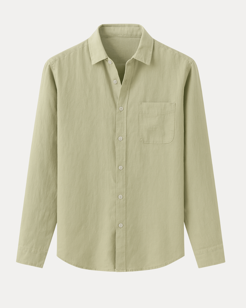 Aurazio Camicia Uomo Maniche Lunghe Leggera Traspirante