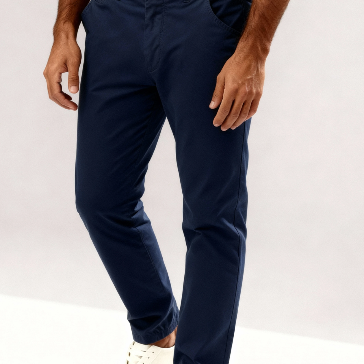 Pantaloni Chino Uomo Classici in Cotone Stretch Comodi