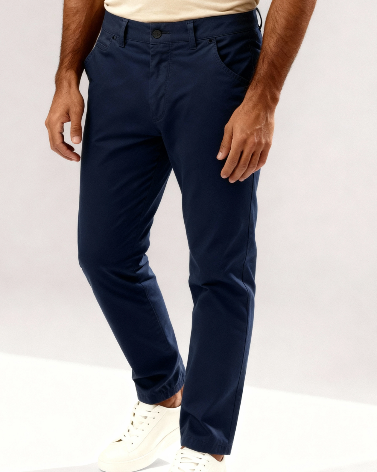 Pantaloni Chino Uomo Classici in Cotone Stretch Comodi