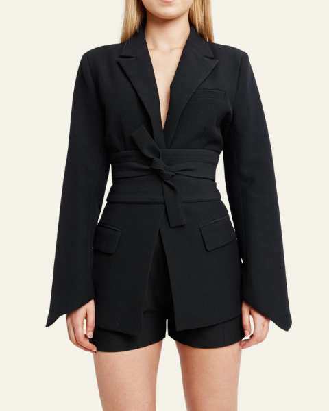 Aurazio Blazer con Cintura in Vita da Donna