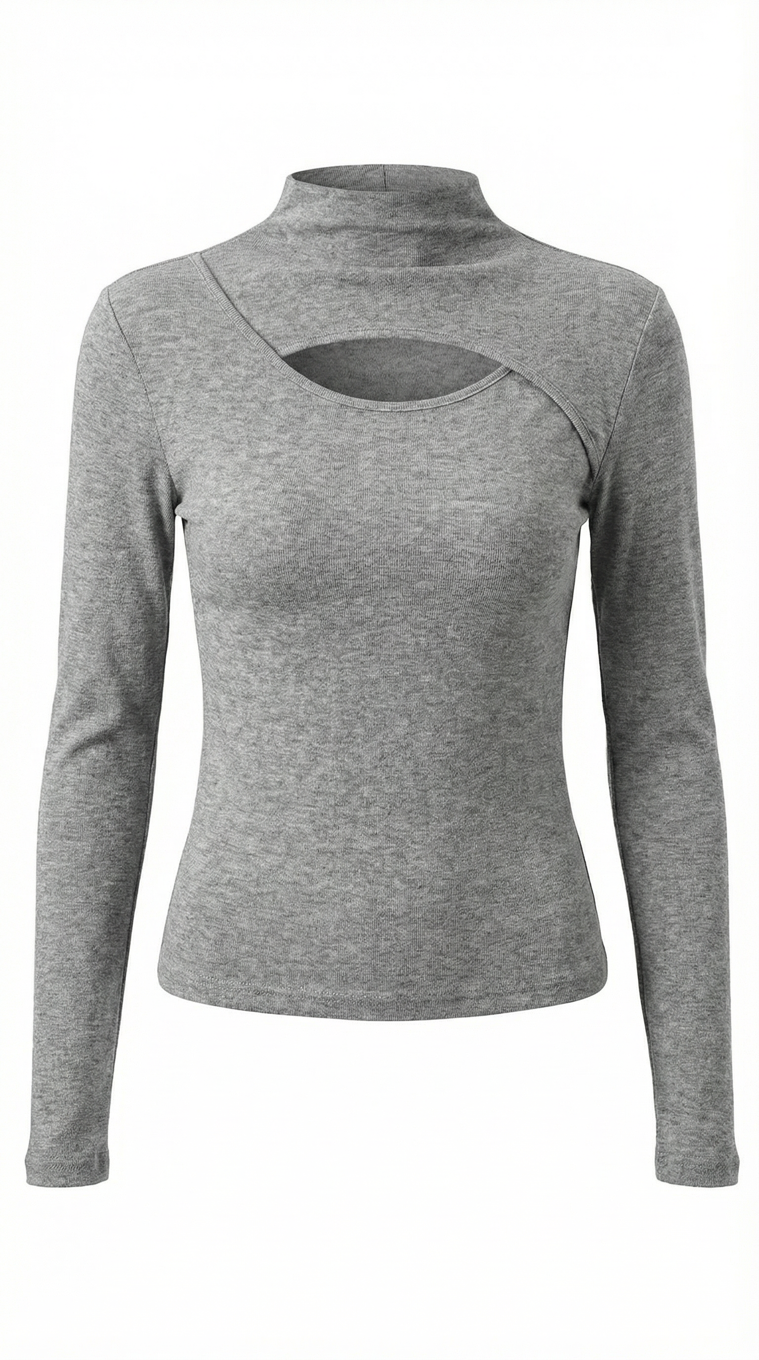 Aurazio Maglia a Maniche Lunghe con Tagli da Donna