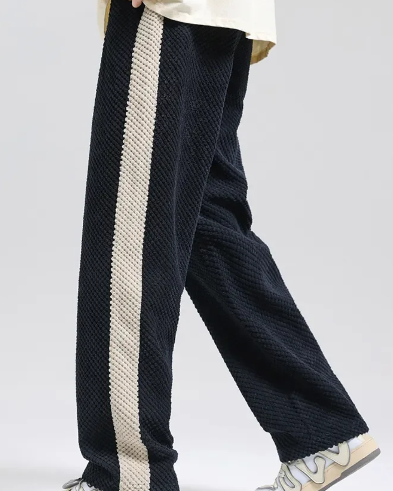 Aurazio Pantaloni Jogger in velluto a coste a nido d'ape per uomo