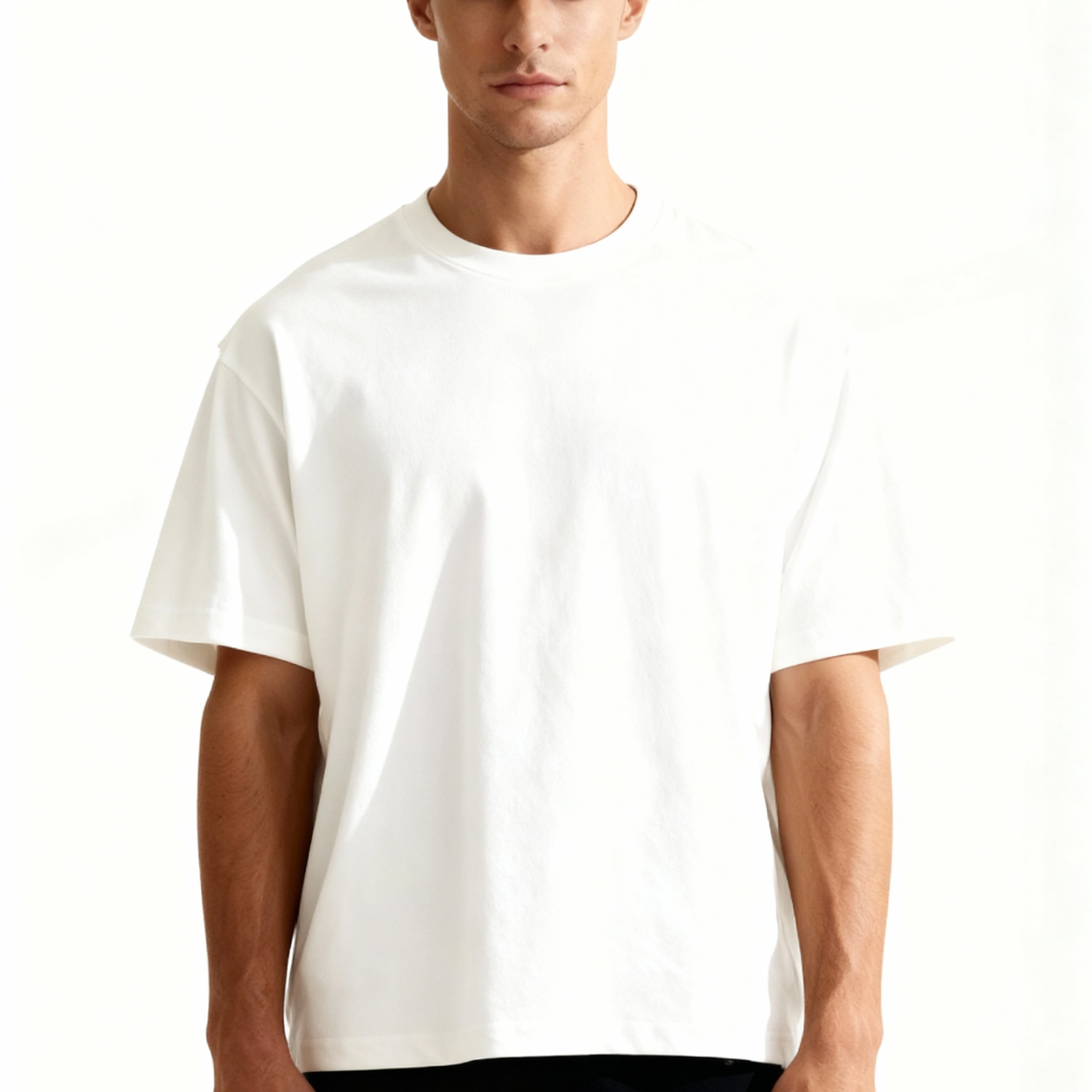 Aurazio Maglietta di cotone unisex bianca