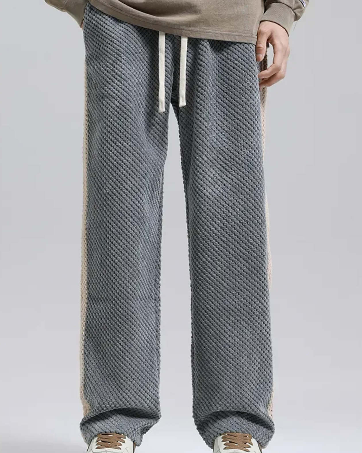 Aurazio Jogger in velluto a coste waffle per uomo