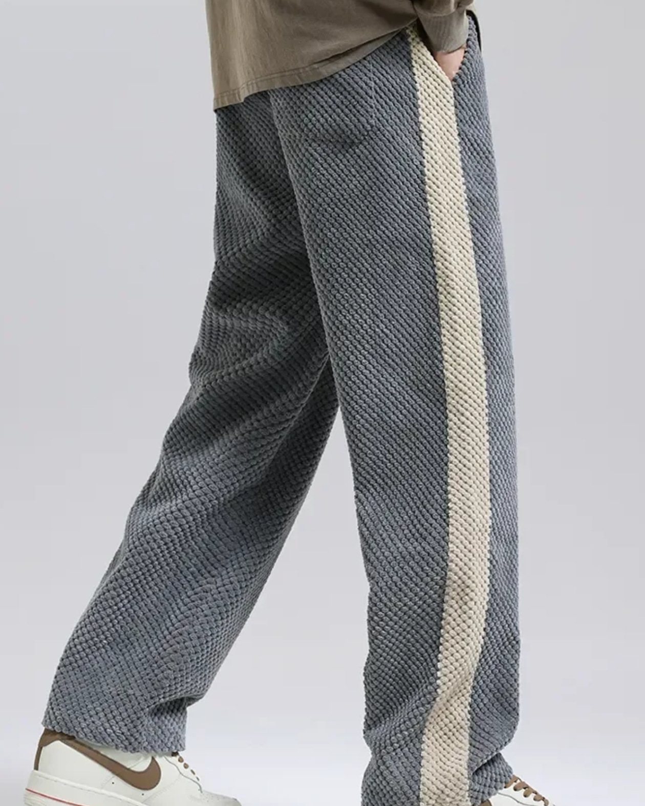 Aurazio Jogger in velluto a coste waffle per uomo