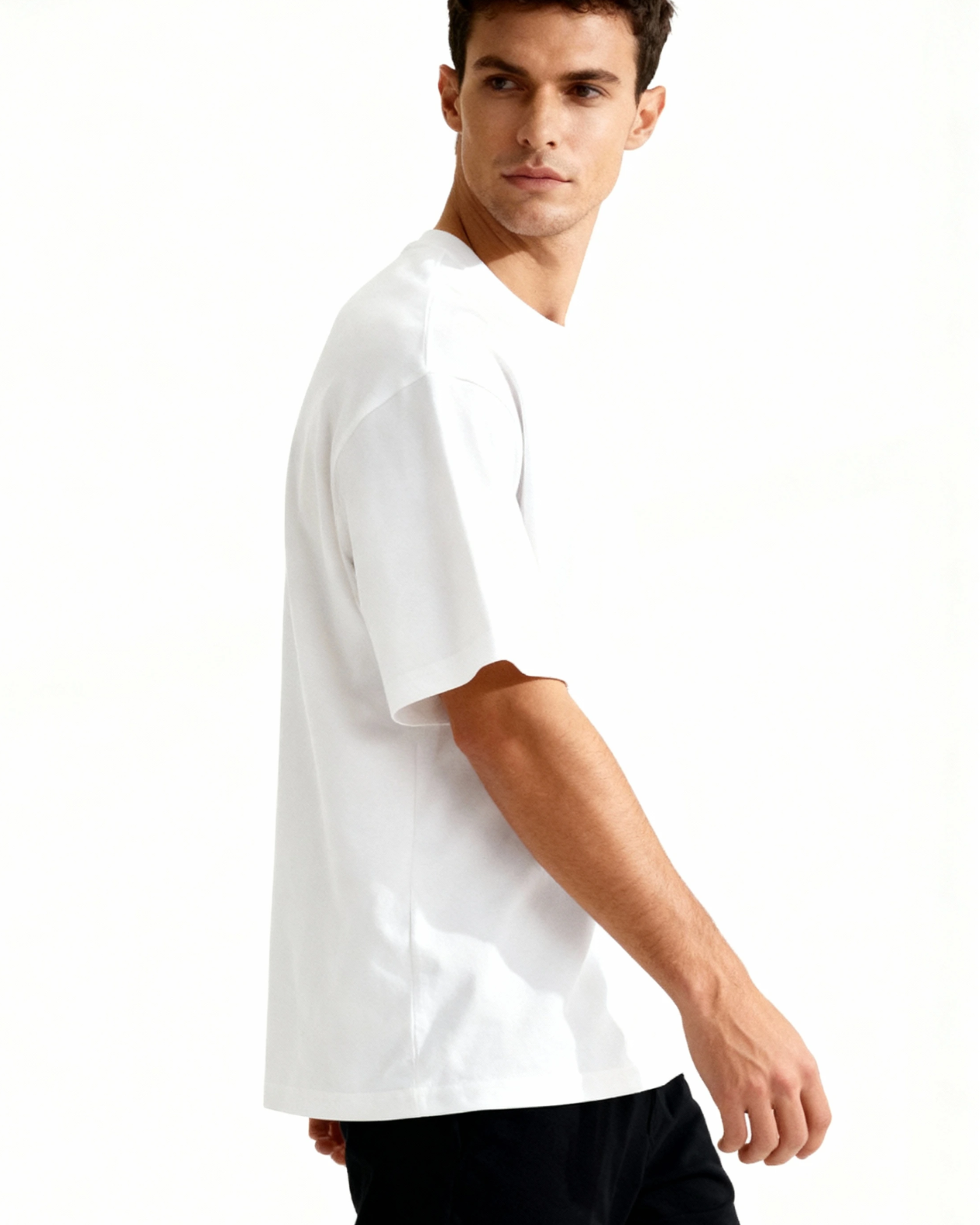 Aurazio Maglietta di cotone unisex bianca