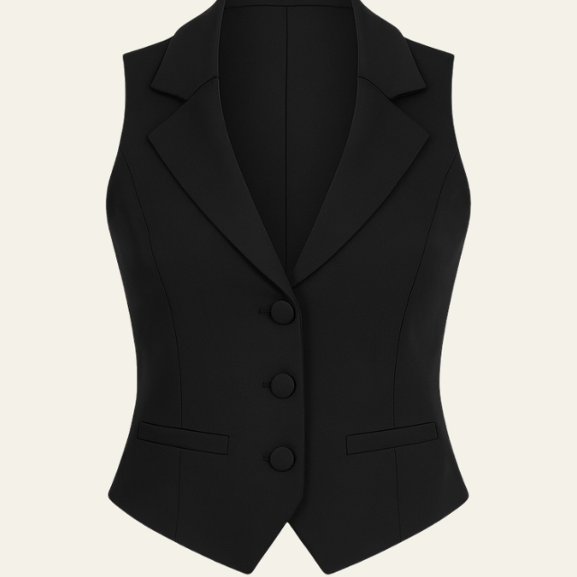 Aurazio Gilet Sartoriale in Cotone Puro per Donne