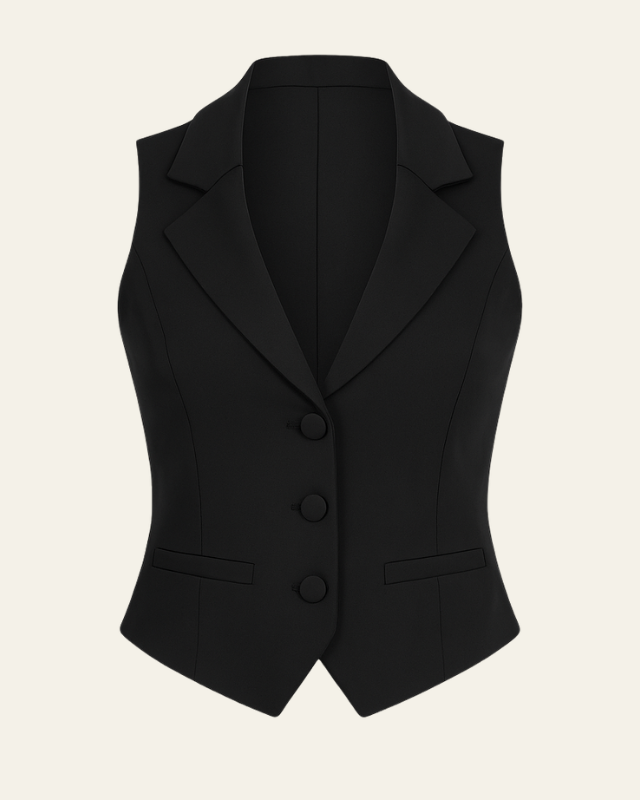 Aurazio Gilet Sartoriale in Cotone Puro per Donne