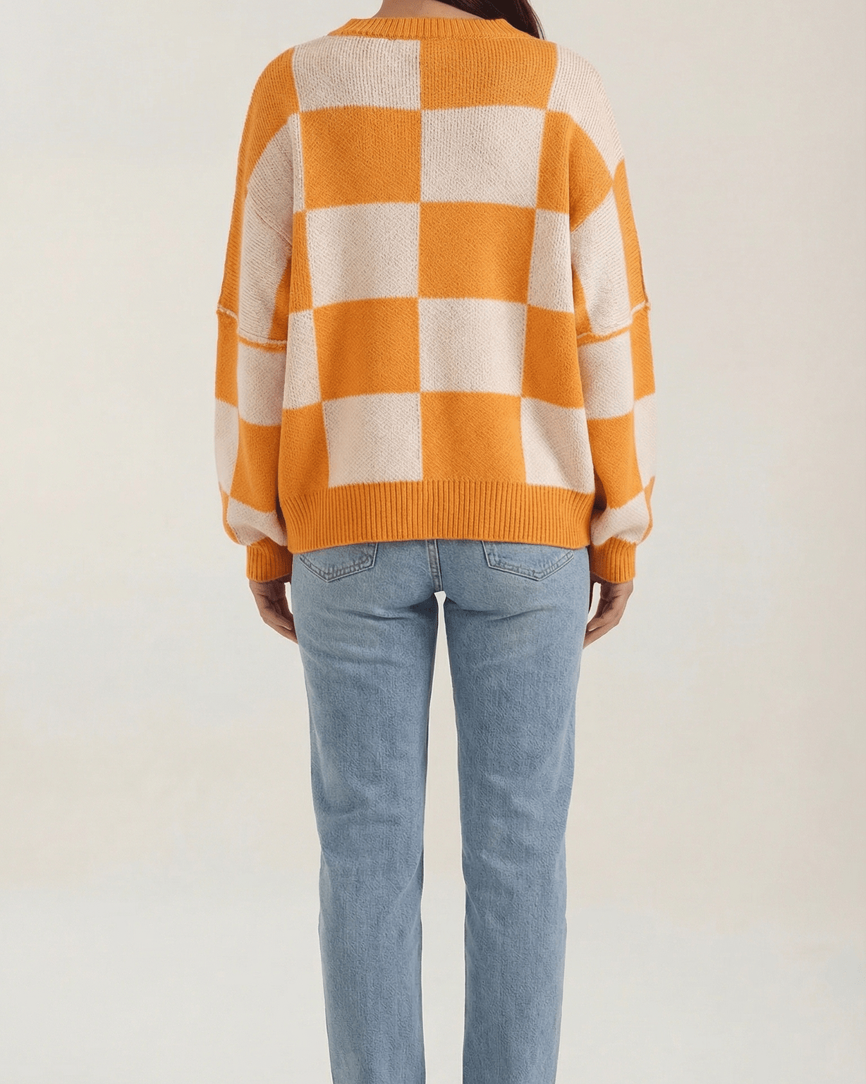 Aurazio Maglione a Quadri Checkered da Donna