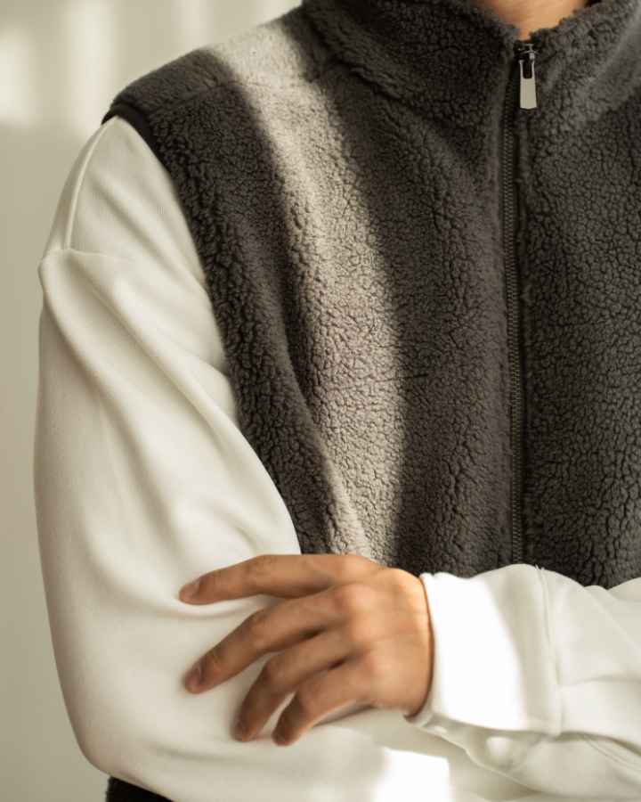 Aurazio Gilet in Pile Sherpa da Uomo di Alta Qualità