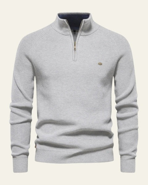 Aurazio Maglione con zip a collo alto da uomo