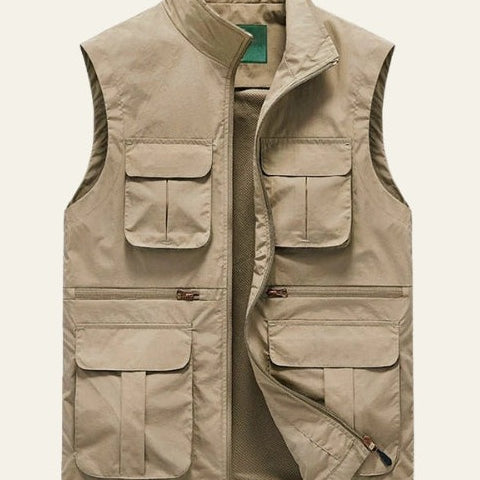 Gilet Uomo Multitasche Leggero Tessuto Tecnico Pratico