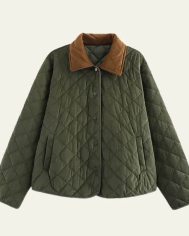 Giacca Donna Trapuntata in Cotone Stile Retrò Versatile