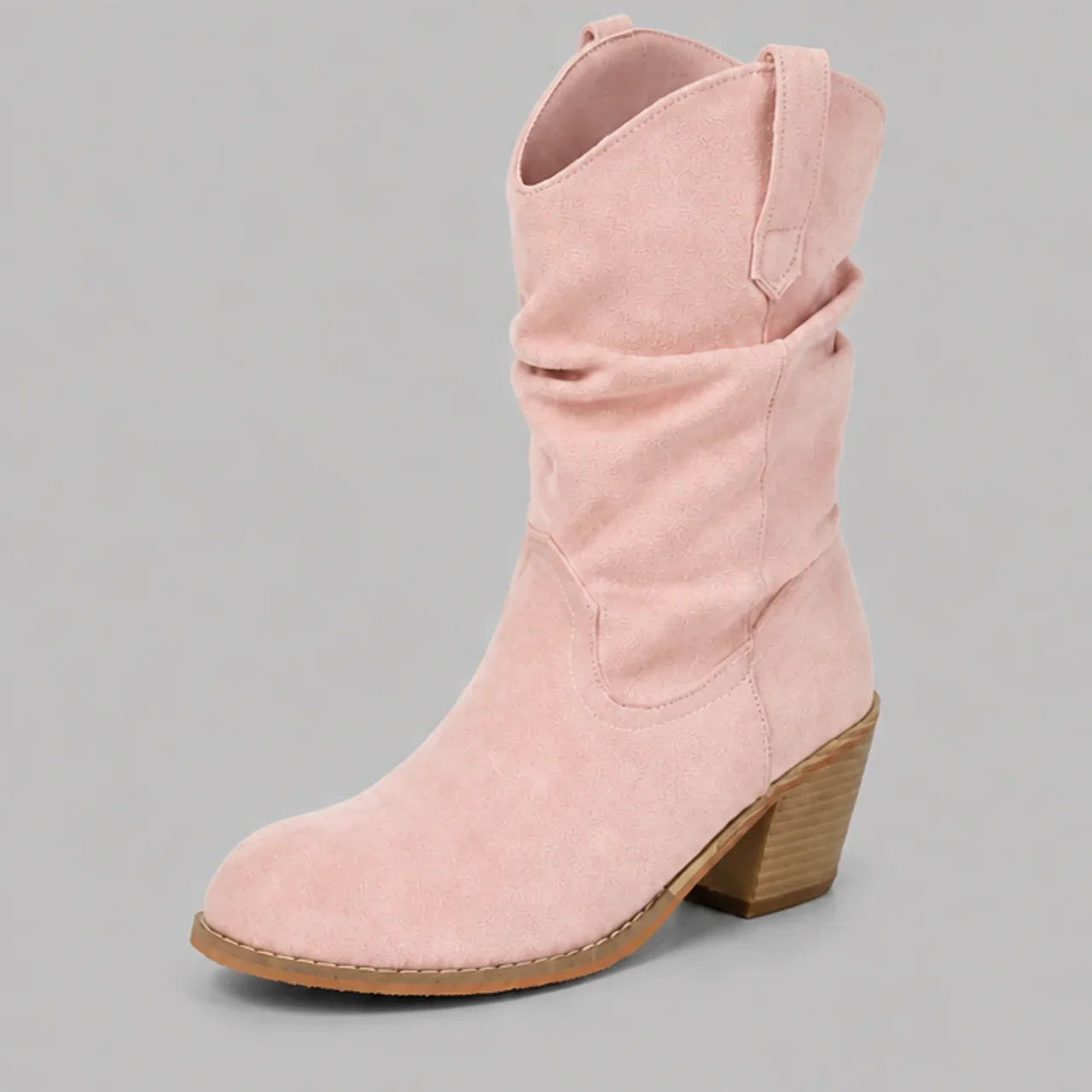 Stivali Donna Western Slouchy Metà Polpaccio con Linguetta