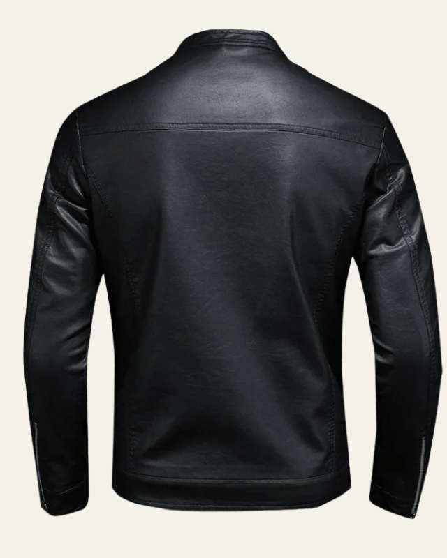 Aurazio Giacca Biker in Pelle Vegana per Uomo