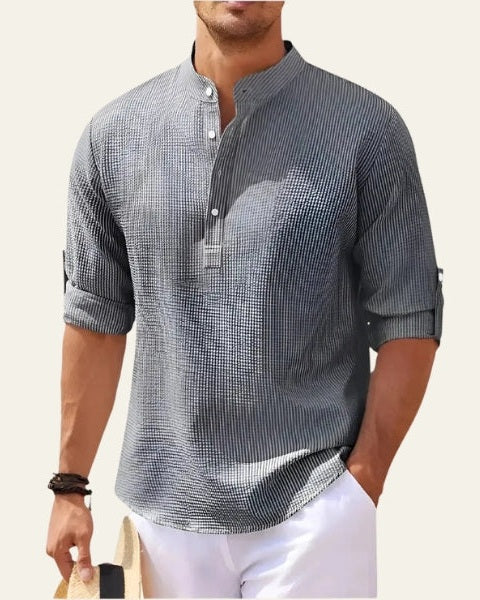 Aurazio Camicia Testurizzata da Uomo