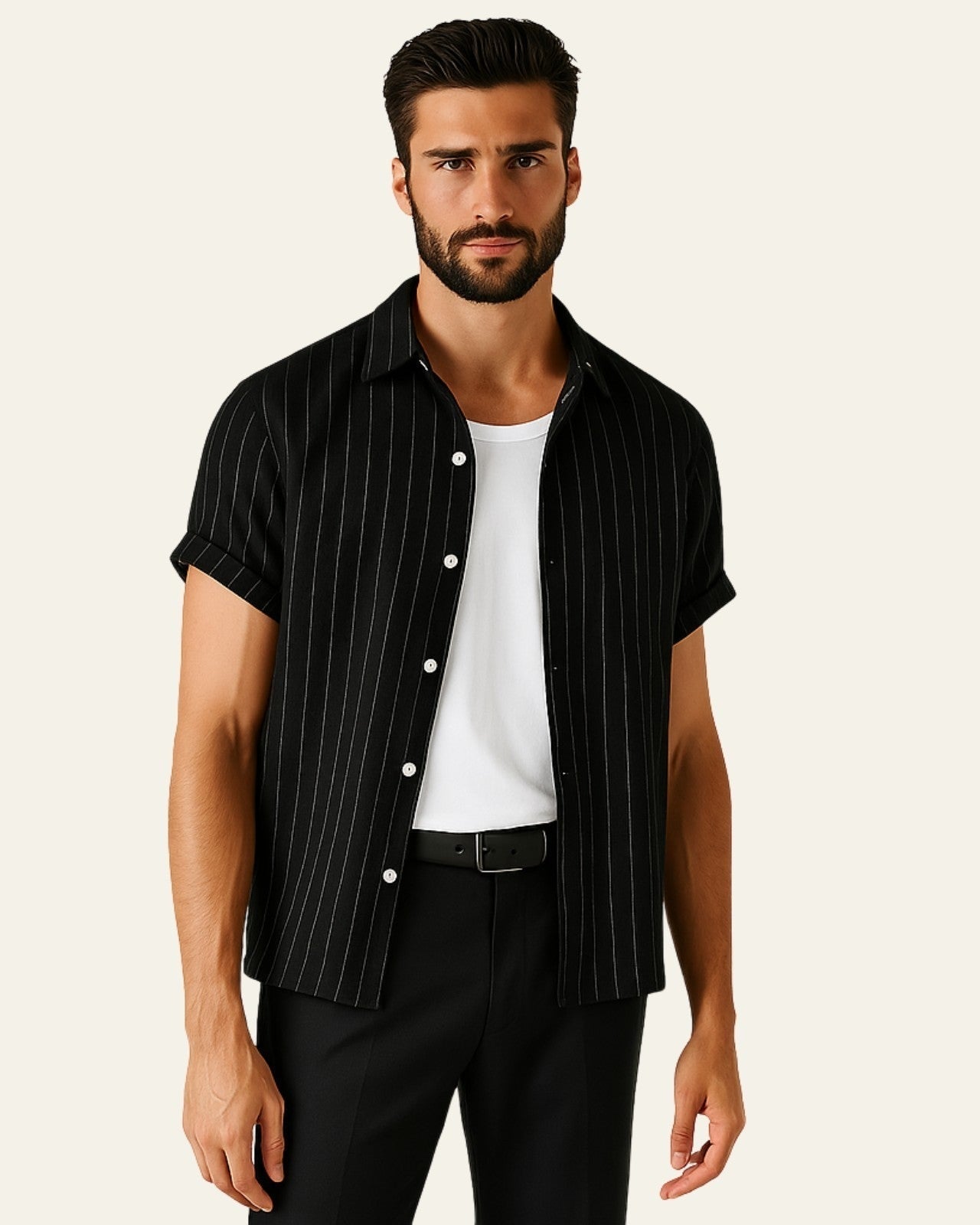 Aurazio Camicia Misto Lino e Poliestere da Uomo