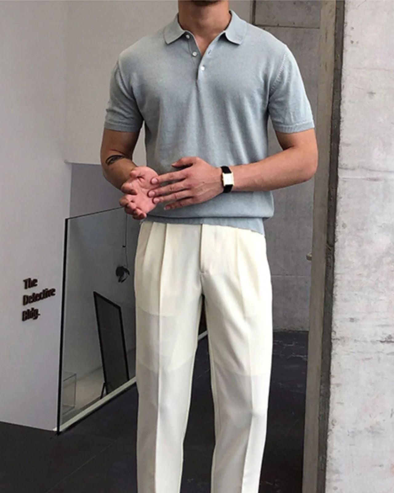 Aurazio Polo in cotone lavorato a maglia per uomo