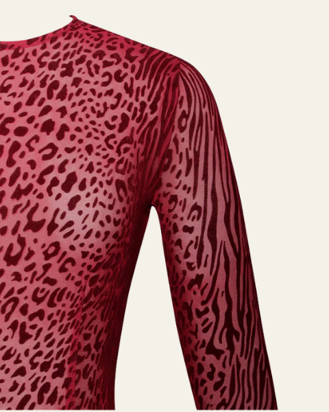 Aurazio Abito Lungo con Stampa Animale per Donne