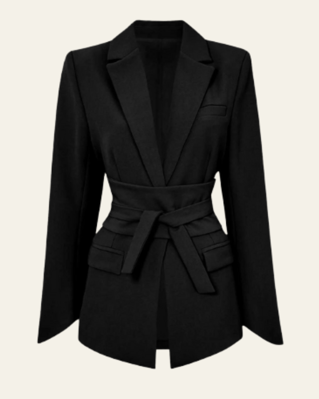 Aurazio Blazer con Cintura in Vita da Donna