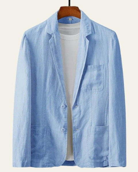 Aurazio Blazer Testurizzato in Lino Ecologico da uomo