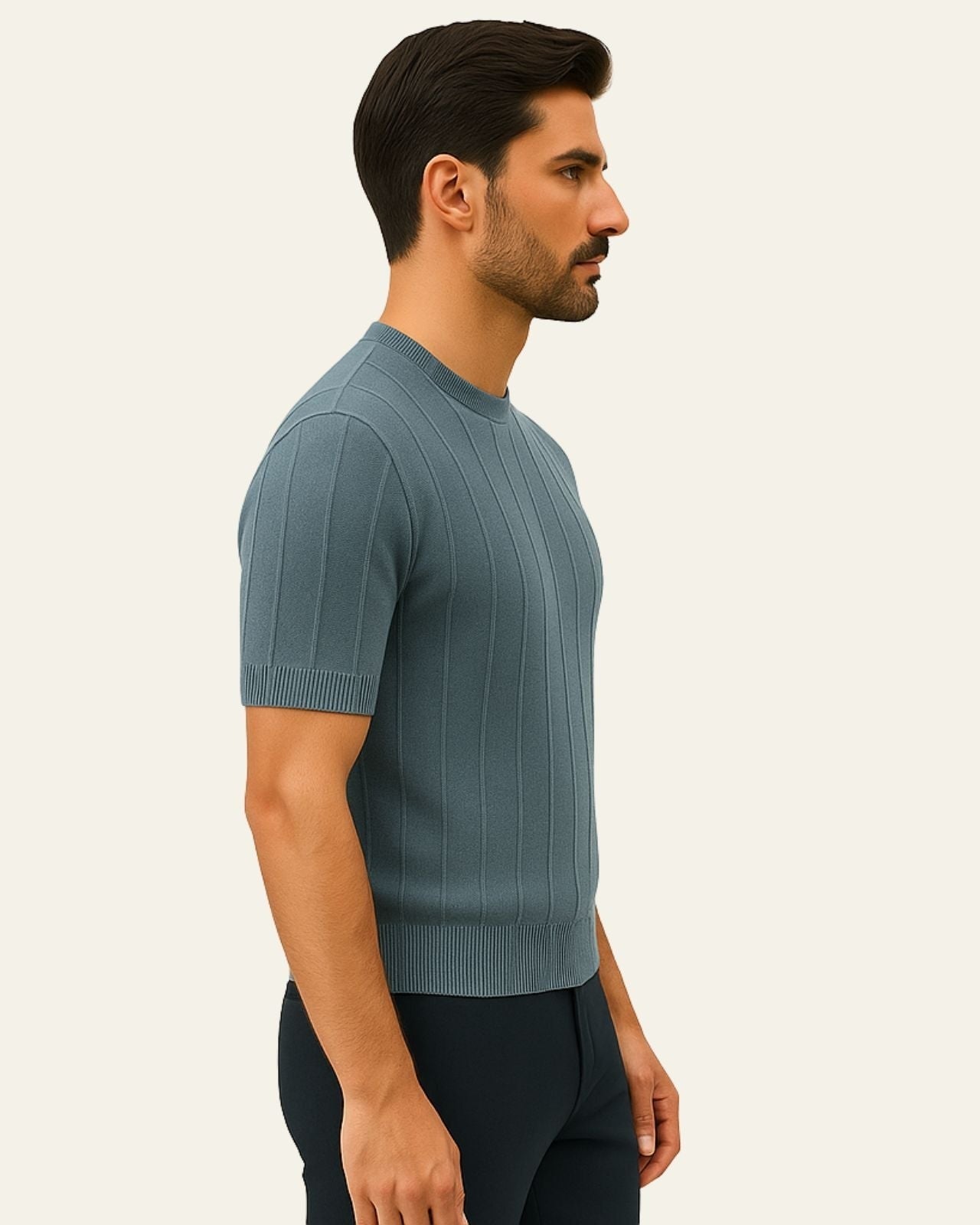 Aurazio Maglietta a Costine per Uomo in Cotone