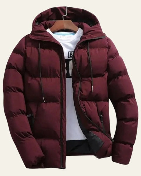 Aurazio Piumino Imbottito con Cappuccio Caldo per Uomo