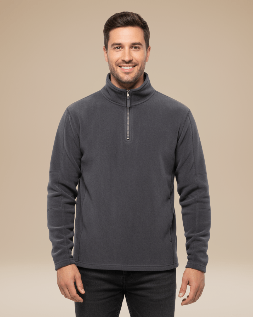 Aurazio Maglione In Pile Con Mezza Zip Unisex Caldo Leggero Per Trekking E Outdoor Protezione Collo Alto