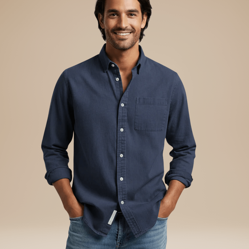 Aurazio Camicia Uomo Casual Elegante In Cotone Morbido Vestibilità Regolare Confortevole Per Ogni Occasione