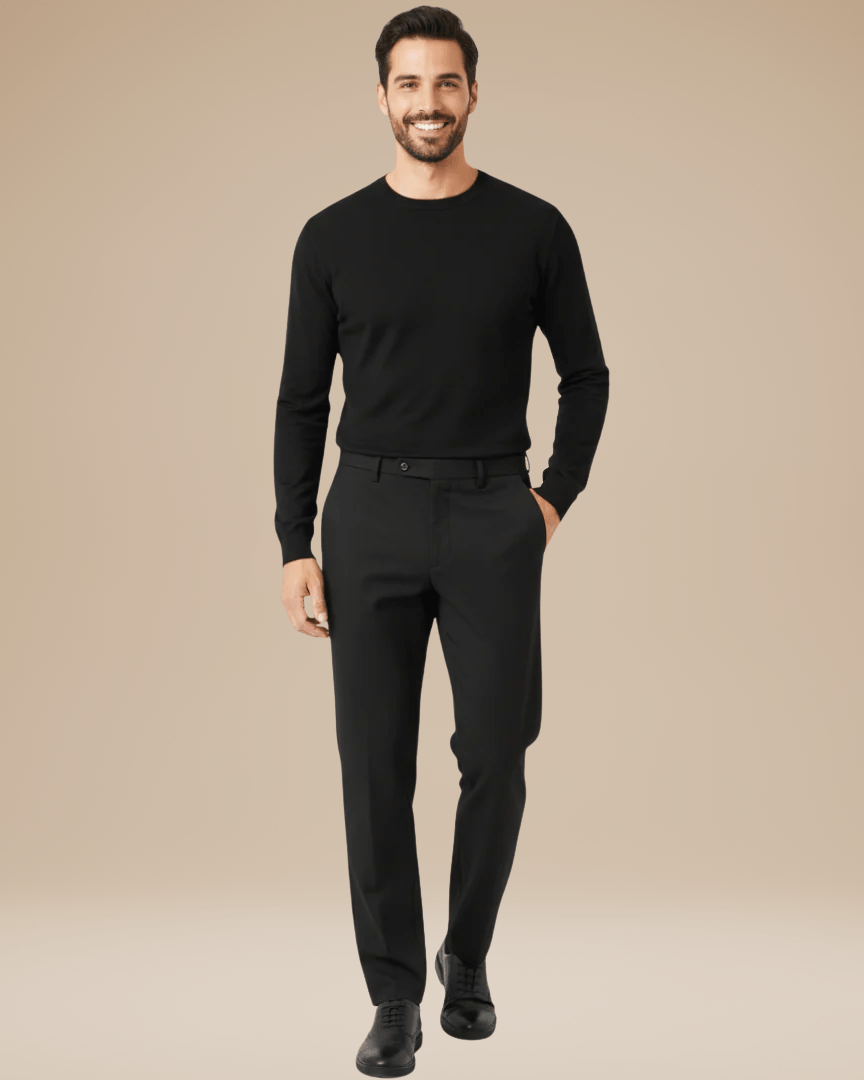 Aurazio Pantaloni Slim-Tapered Da Uomo Slim Fit Tessuto Tecnico Leggero Confortevoli