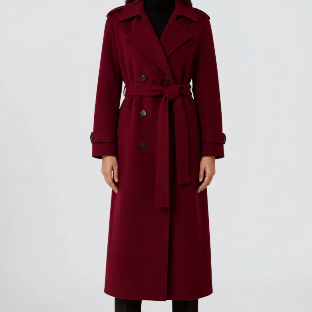 Trench Donna Lungo in Lana Doppiopetto Sartoriale