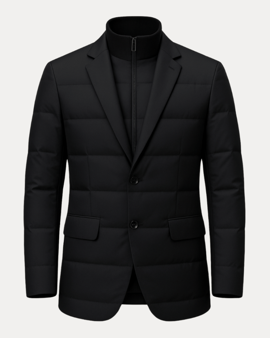 Aurazio Uomo Giacca Sartoriale Imbottita Elegante Confortevole Termica Leggera Invernale