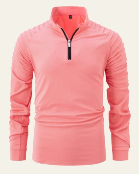 Aurazio Maglione Con Zip Frontale A Metà Da Uomo