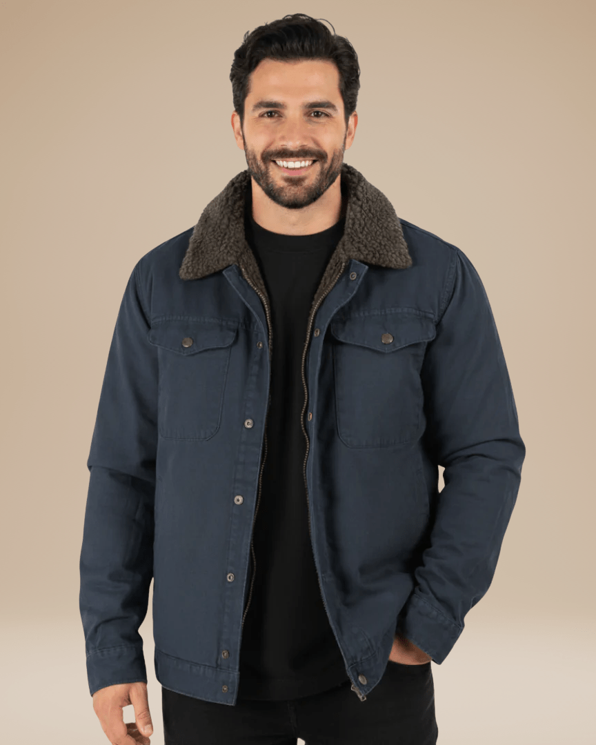 Aurazio Giacca Pile Foderata Uomo Calda E Casual Taglio Regolare Confortevole Per Autunno Inverno