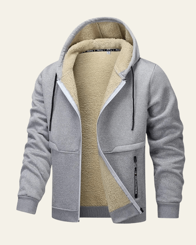 Aurazio Giacca con cappuccio foderata in pile da uomo