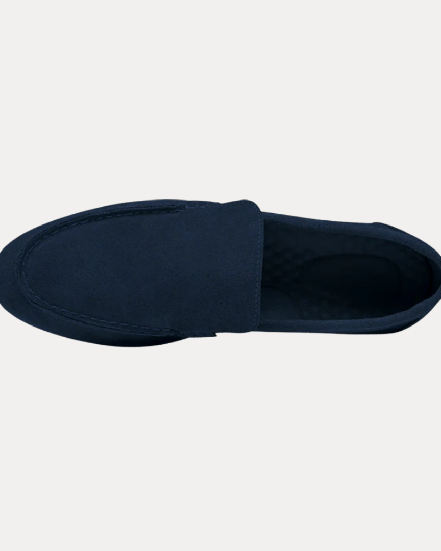 Aurazio Mocassini Classici Eleganti in Camoscio Morbido Slip On Uomo Comfort Raffinato