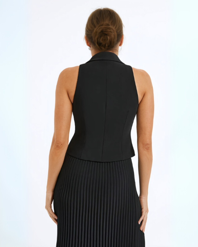 Aurazio Gilet Sartoriale in Cotone Puro per Donne