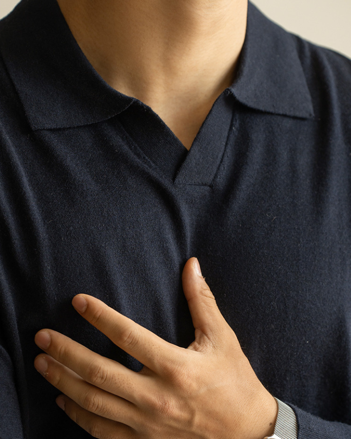 Aurazio Polo in Maglia a Maniche Lunghe da uomo