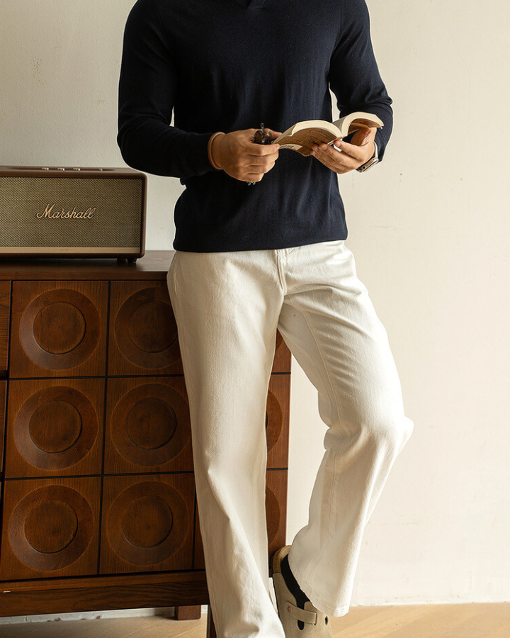 Aurazio Polo in Maglia a Maniche Lunghe da uomo