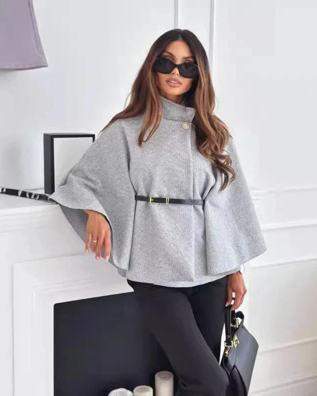 Aurazio Cappotto a Mantella con Cintura da donna